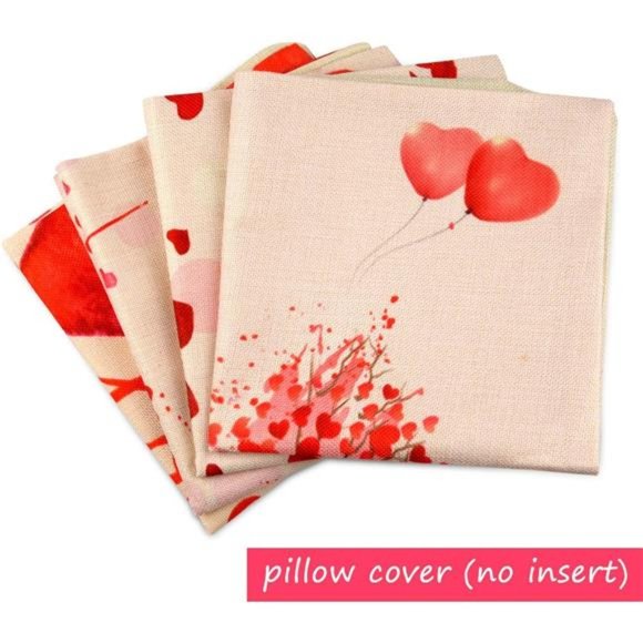 4 Pack Valentine's Day Throw Pillow Covers 18x18 Inch Holiday Home Decoration - Picture 3 of 8